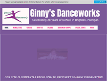 Tablet Screenshot of ginnysdanceworks.com